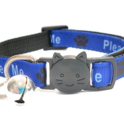 Please Do Not Feed Me' Kitten Collar - Blue