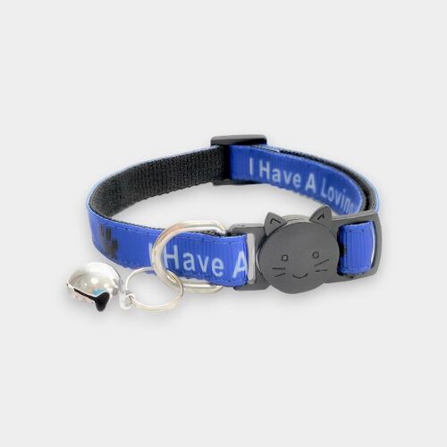 I Have A loving Home' Kitten Collar - Blue