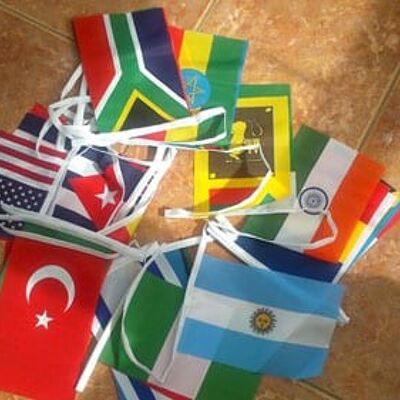 12m 40 flag Assorted World Country bunting