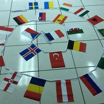 16m 24 flag 12x18 assorted Euro Nations bunting