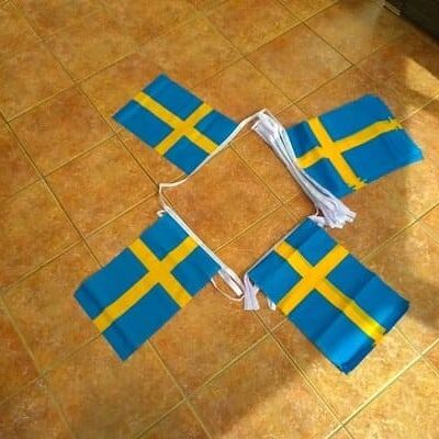 20m 32 flag 18"x12" Sweden bunting