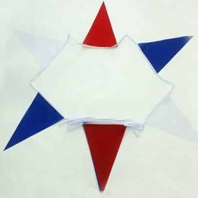 20m 33 flag 12"x20" Red/White/Blue triangle bunting