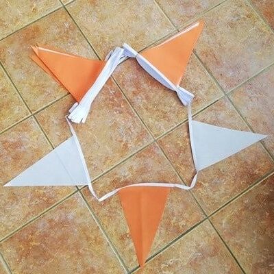20m 54 flag 7.5" 11.75" Orange/White triangle bunting
