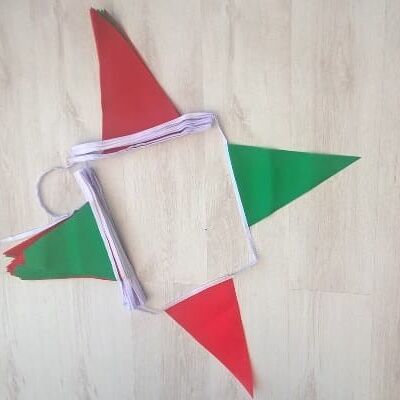 20m 54 flag 7.5" x 11.75" Red/Green bunting