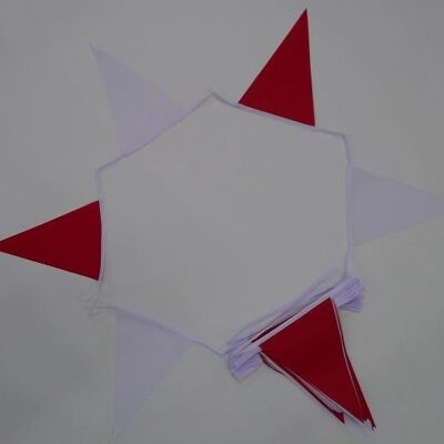 20m 54 flag 7.5&#34; x 11.75&#34; Red/White bunting