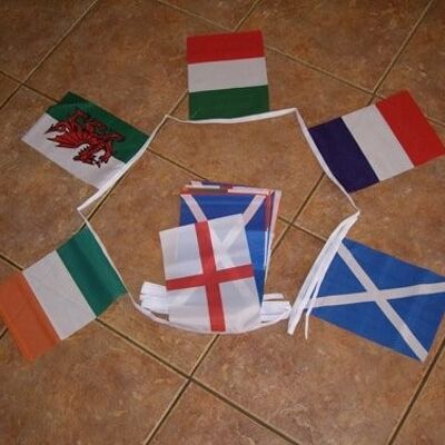 6m 18 flag Six Nations Rugby Bunting