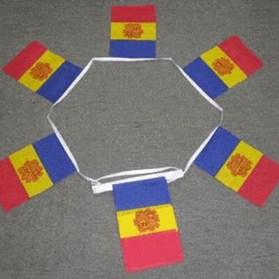 6m 20 flag Andorra with Crest bunting
