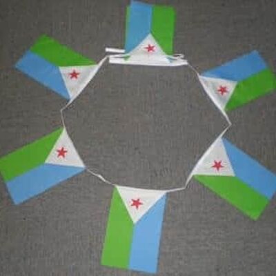 6m 20 flag Djibouti bunting