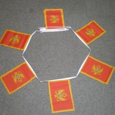 6m 20 flag Montenegro bunting