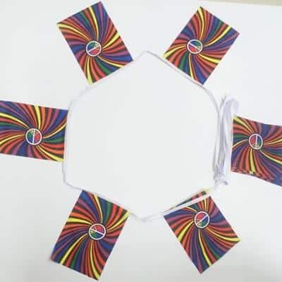 6m 20 flag Rainbow Swirl (gay pride) bunting