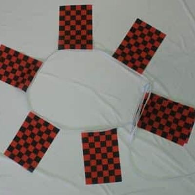 6m 20 flag Red/Black Checkered bunting
