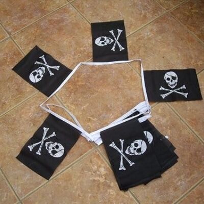 6m 20 flag Skull and Crossbone (pirate) Bunting