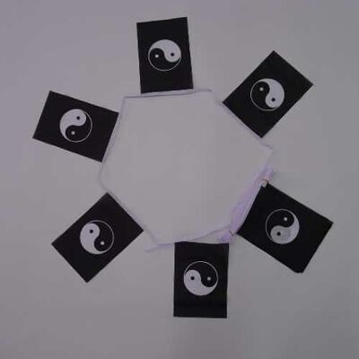 6m 20 flag Yin Yang Black bunting