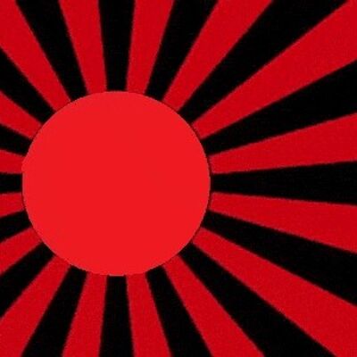 Japan Rising Sun Black/Red 3' x 2'