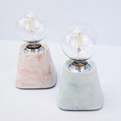 Køffret / DIY concrete kit 2 FOLKER lamps - 4 pigments