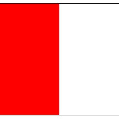 Derry - White/Red Vertical Stripe