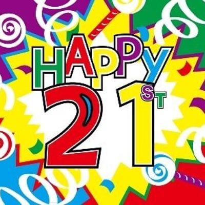 Happy 21st Birthday 5'x3'