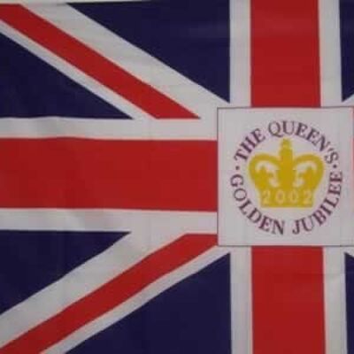 Queens Golden Jubilee Crest Union Jack 5' x 3'