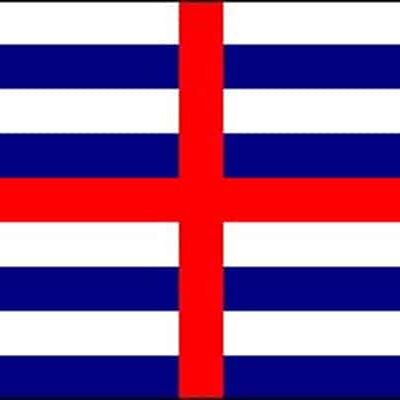 Striped Ensign Blue/White