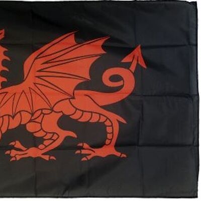 Welsh Dragon Black 5'x3' (Wales)