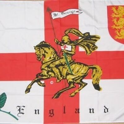 English Rose Lion Flag (Giant English Rose Lion 8'x5')
