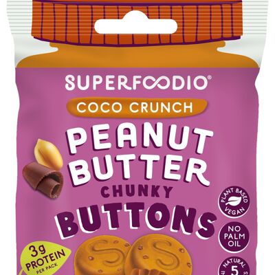 Erdnussbutter-Knöpfe - Coco Crunch (20g x 15 Packungen)