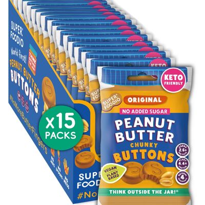 Peanut Butter Buttons - No Added Sugar (20g x 15 packs)