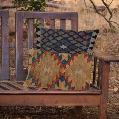Kilim Handwoven Potters Clay Cushion Cover
