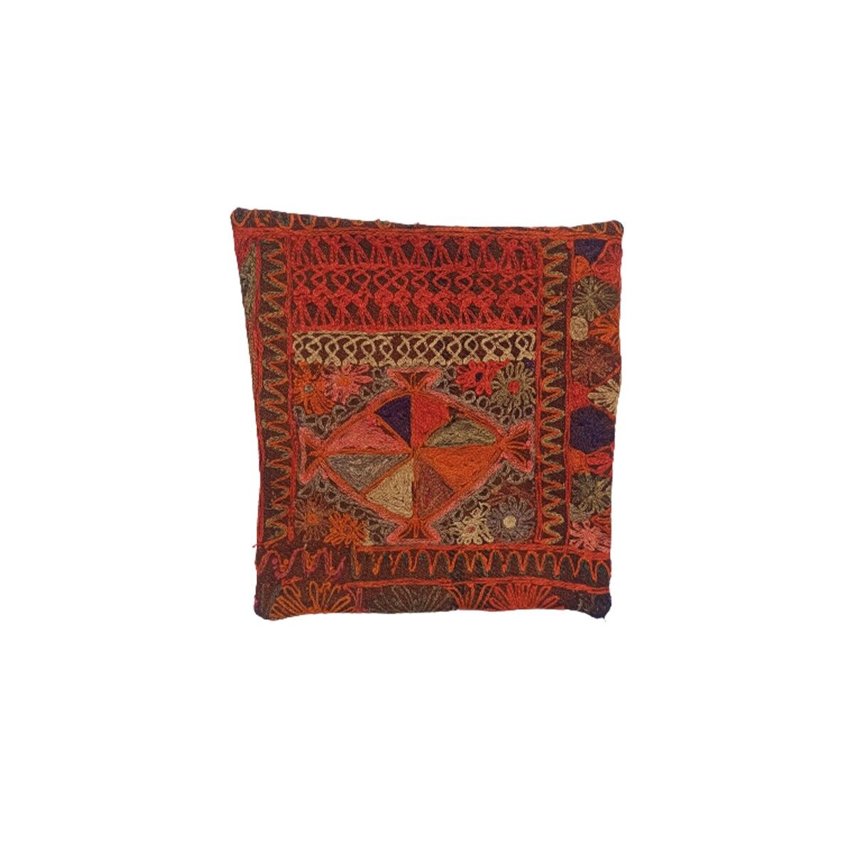 Fodera per cuscino ben leggibile intrecciata a mano Kilim