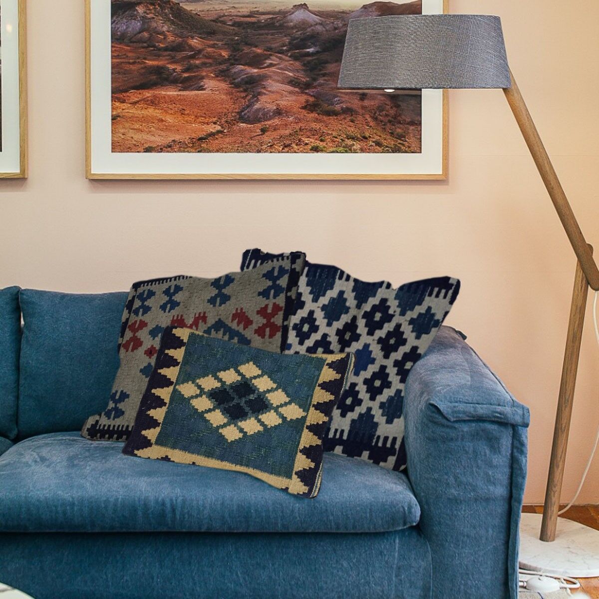 Fodera per cuscino per piantagione intrecciata a mano Kilim