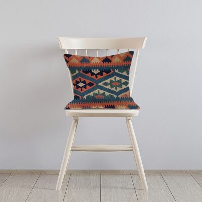 Kilim Handwoven Pickled Bluewood Cushion Cover