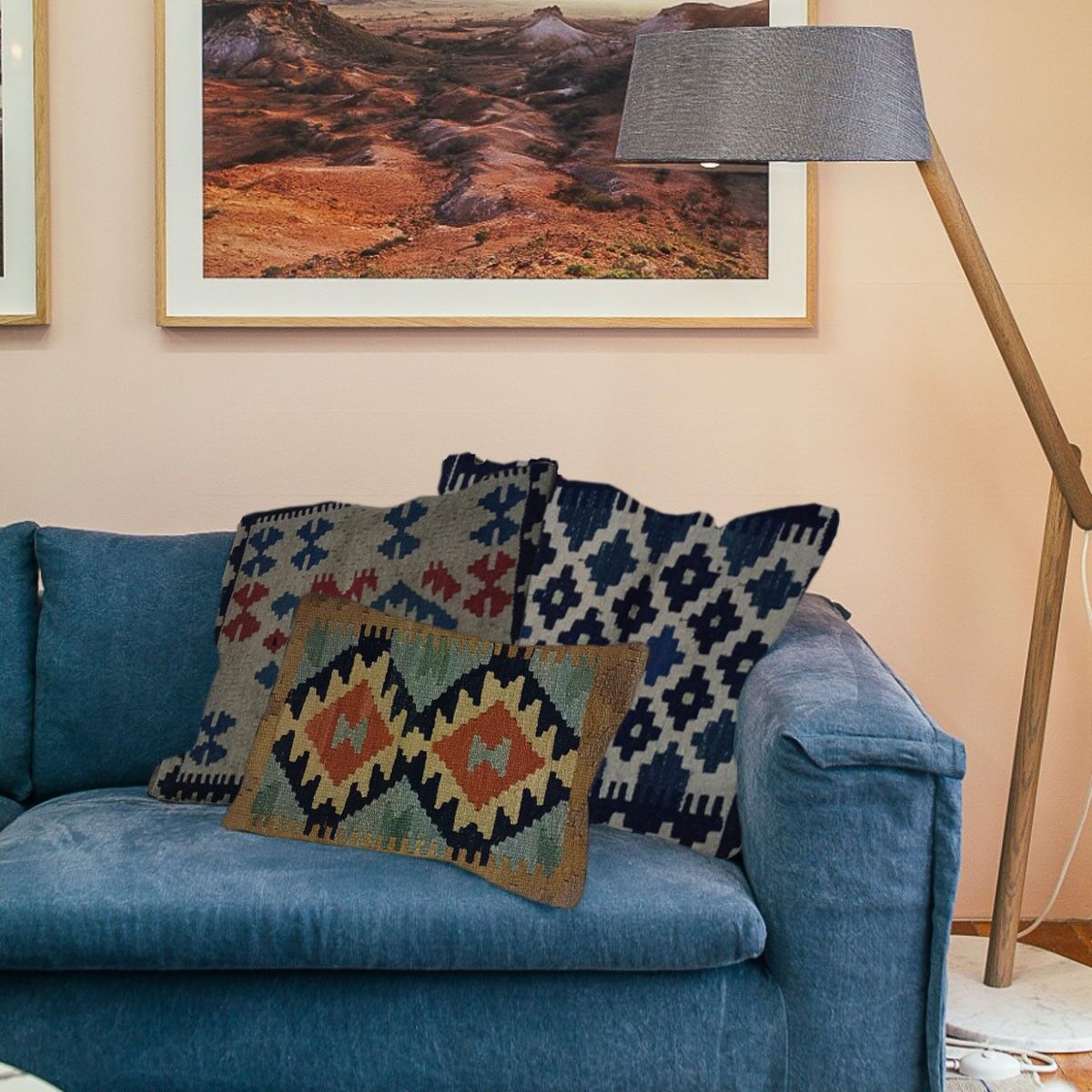 Fodera per cuscino Xanadu intrecciata a mano Kilim