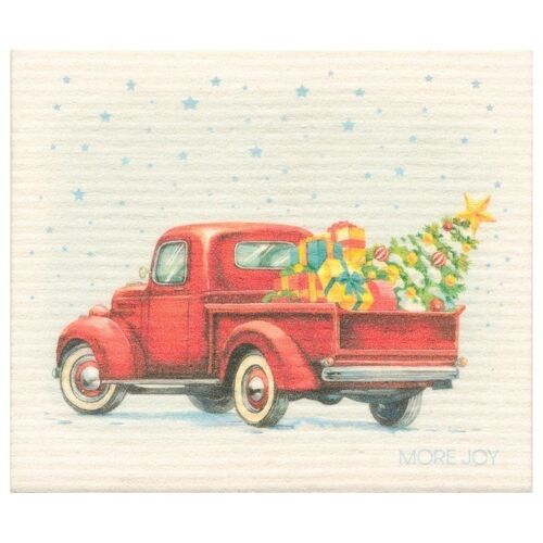 Christmas A Truck Dishcloth