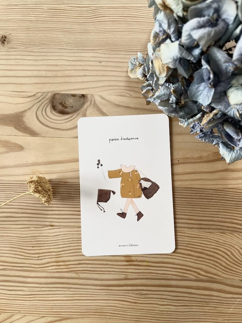 Biglietto illustrato Poesia d'autunno