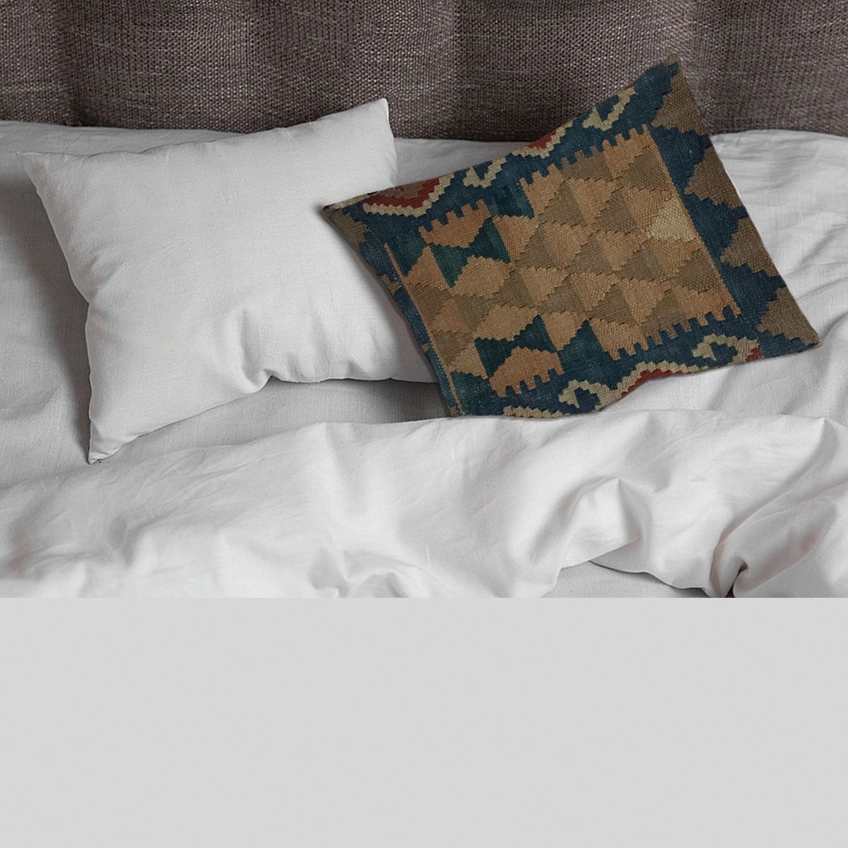 Fodera per cuscino in betulla intrecciata a mano Kilim