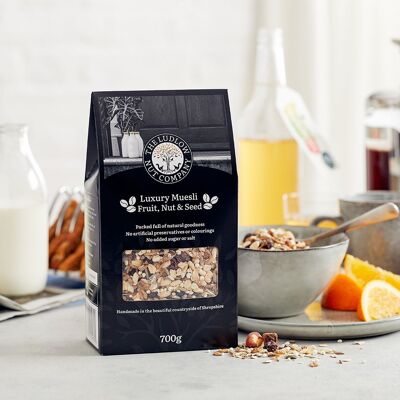 Muesli de lujo con frutas, frutos secos y semillas (700g)