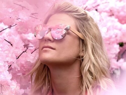 Pink Bamboo Sunglasses - Deli