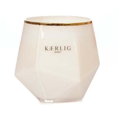 Gift-Boxed Luxury Picasso Candle in Kærlig Beauty Amber Parfum  - White Vessel