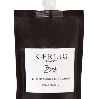 Refill Pouch of Blue Silk Luxury Hand and Body Lotion