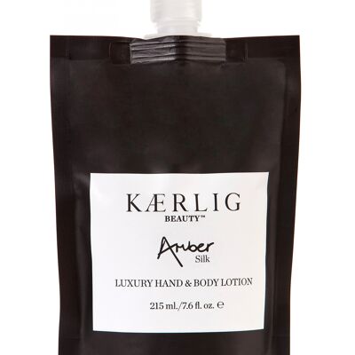 Refill Pouch of Amber Silk Luxury Hand and Body Lotion