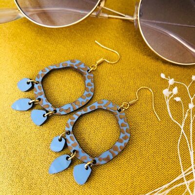 Boucles d'oreilles Nathalie gris