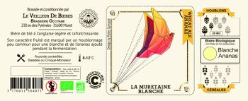 Le Veilleur de Bières bio - Wheat Ale Blanche Ananas 33cl 5,5% 2