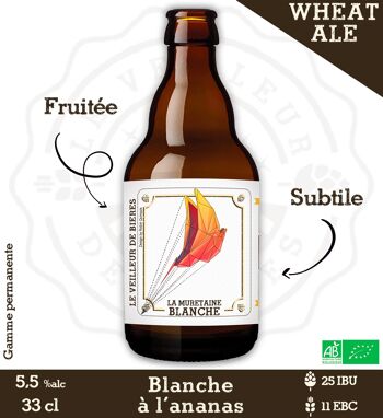 Le Veilleur de Bières bio - Wheat Ale Blanche Ananas 33cl 5,5% 1