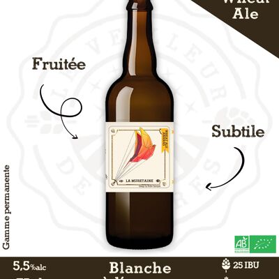 Le Veilleur de Bières bio - Wheat Ale Blanche Ananas 75cl 5,5%