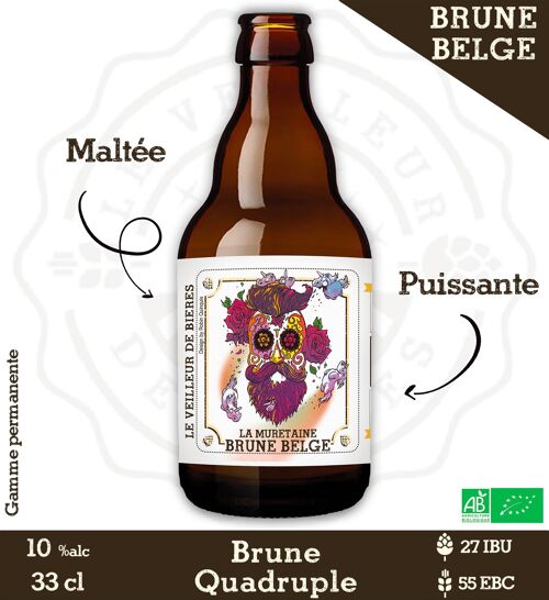 Le Veilleur de Bières bio - Brune Belge 33cl 10%