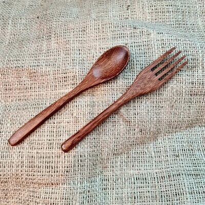 Handcrafted Reclaimed Wooden Spoon and Fork Set