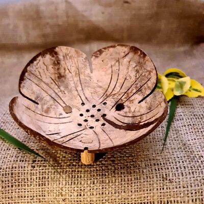 Coconut Shell Soap Dishes | Clover Leaf