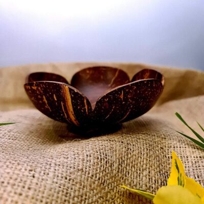 Coconut Shell Flower Bowl | Natural