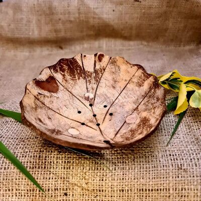 Coconut Shell Soap Dishes | Autumn Leaf