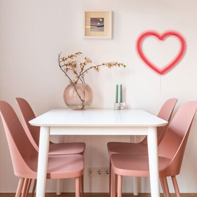 Neon Led Cuore Piccolo Rosa